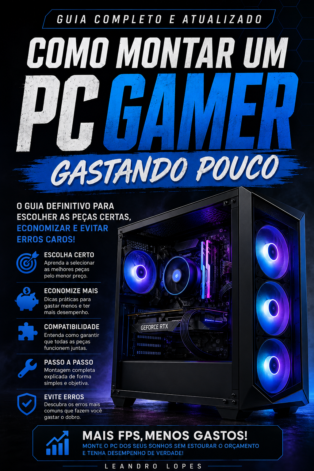 Capa do ebook Como Montar um PC Gamer Gastando Pouco